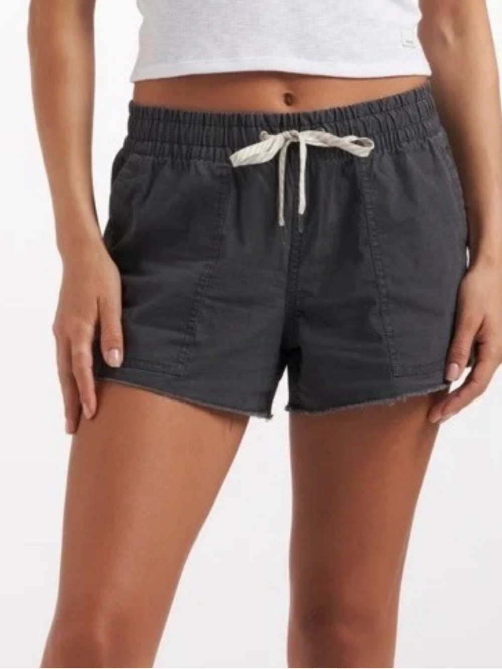 VUORI Vintage Ripstop Charcoal Grey Women's Shorts Small